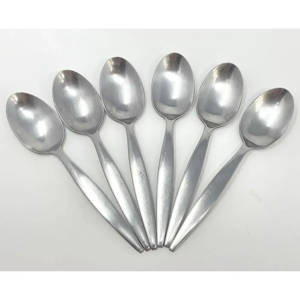 ONEIDA TERESA Stainless Steel Satin Dinner Spoons 7.25” Set Of 6 Discontinued
